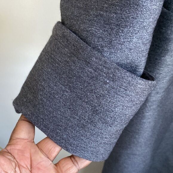 TSE Gray Cashmere Blend Long Double Breasted Coat 10 - Picture 8 of 10